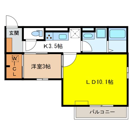 プラティーク安良田の物件間取画像